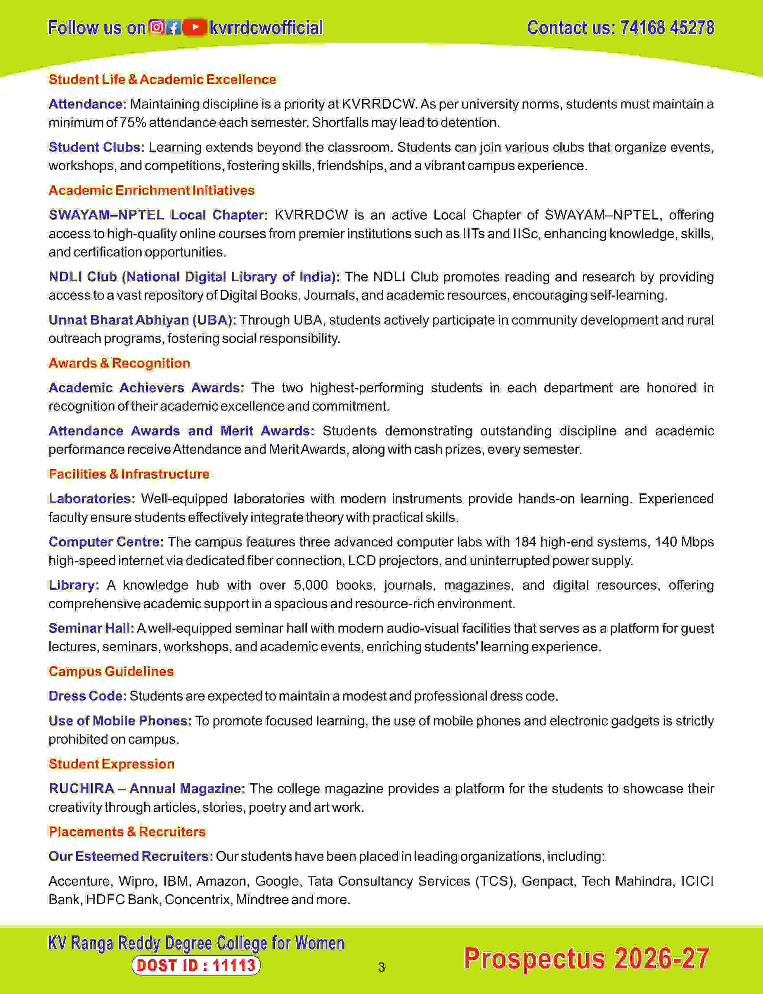 Prospectus Page 3